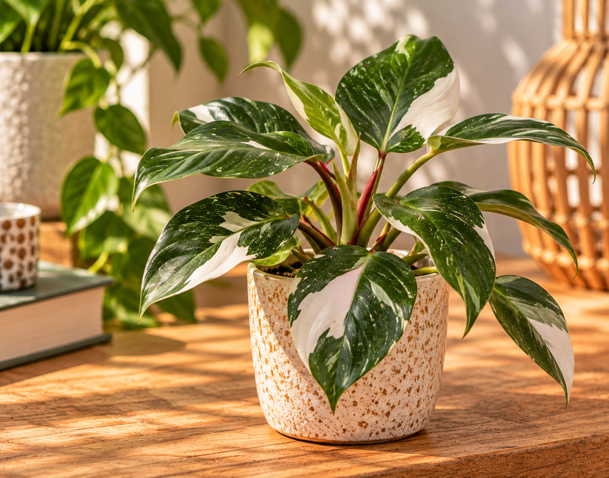 🤍 Philodendron ‘White Princess’ – Groen-witte kamerplant