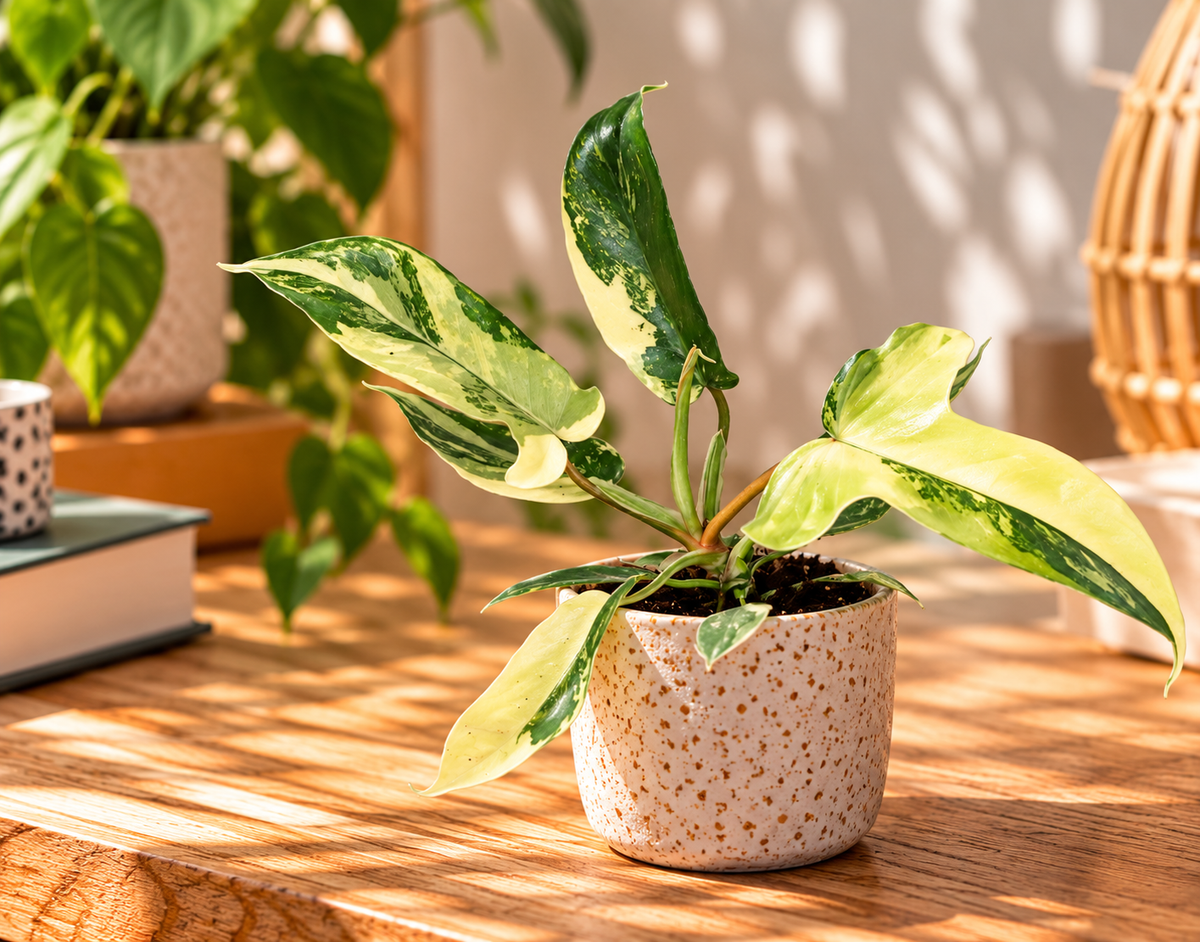 🌿 Philodendron ‘Florida Beauty’ – Bonte tropische klimplant