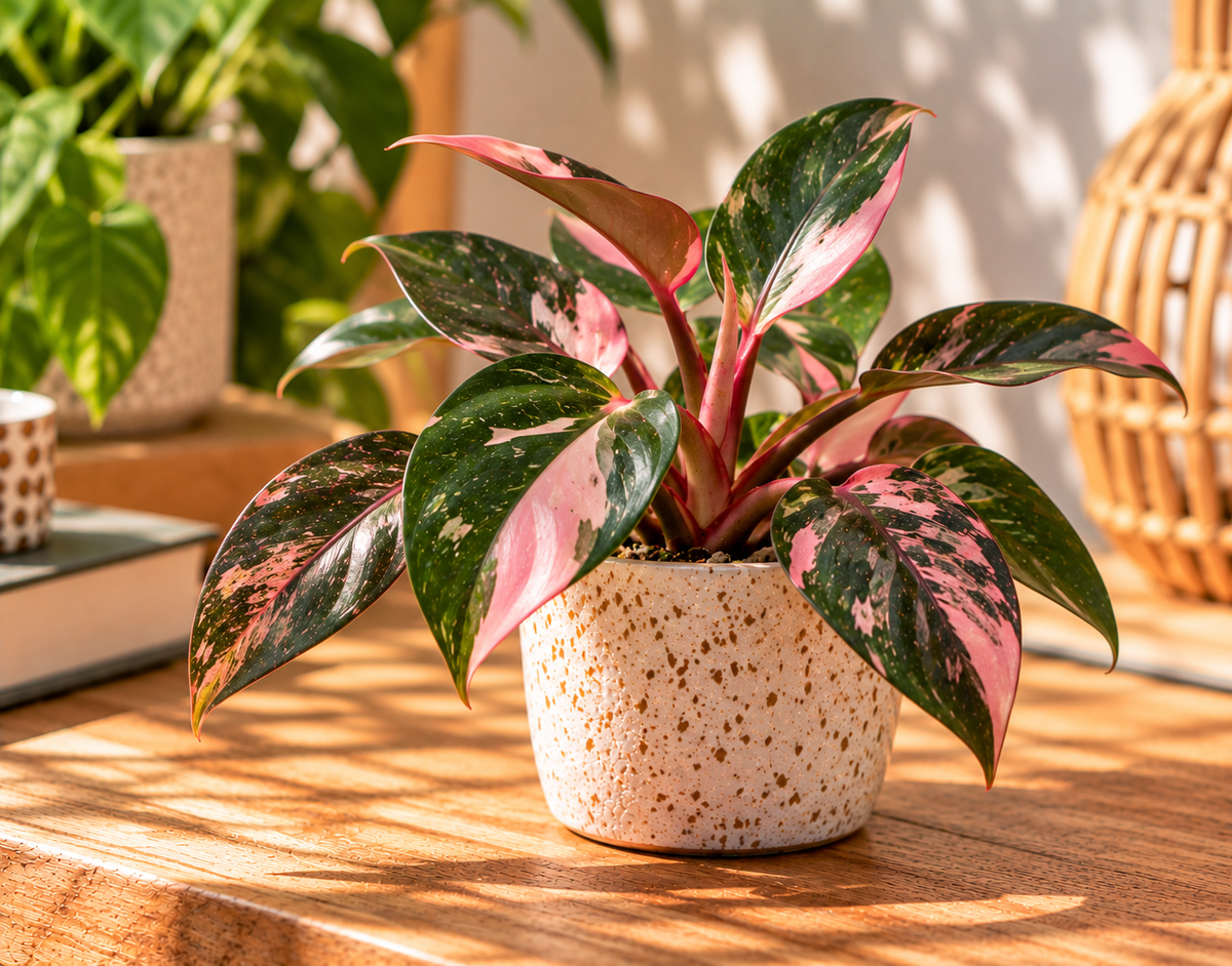 🌸 Philodendron ‘Pink Princess Marble’ – Roze bonte kamerplant