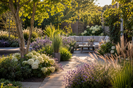 🌿 Een Middelgrote Tuin Inrichten – Rust, Sfeer en Groen in Balans
