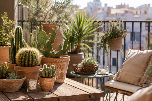 🌵 Cactussen en vetplanten op balkon of terras