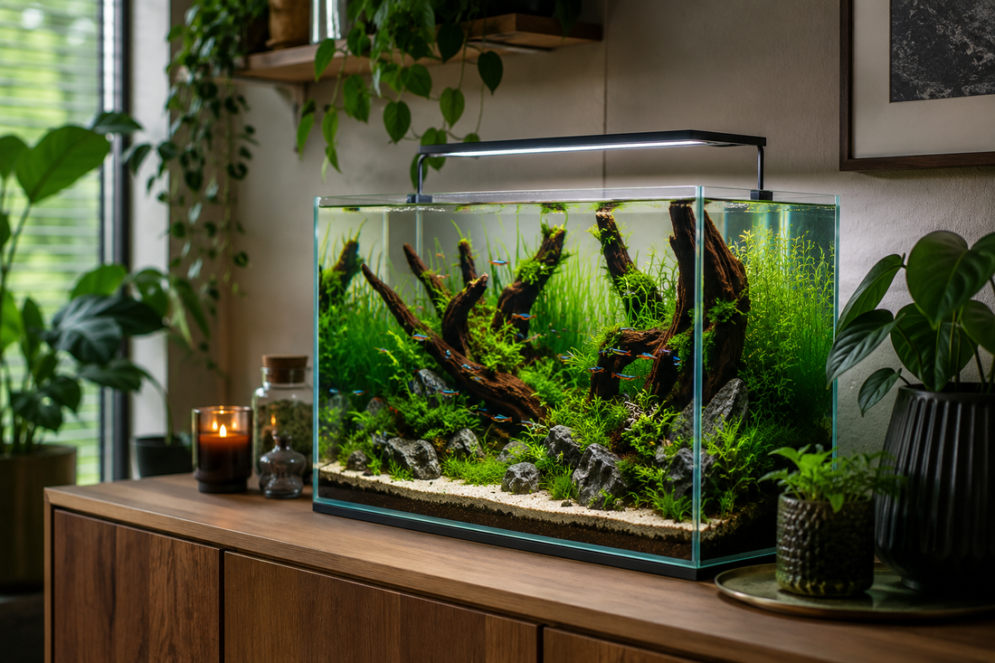 🌿 Aquascaping in huis – een natuurlijk aquarium als rustpunt in je interieur