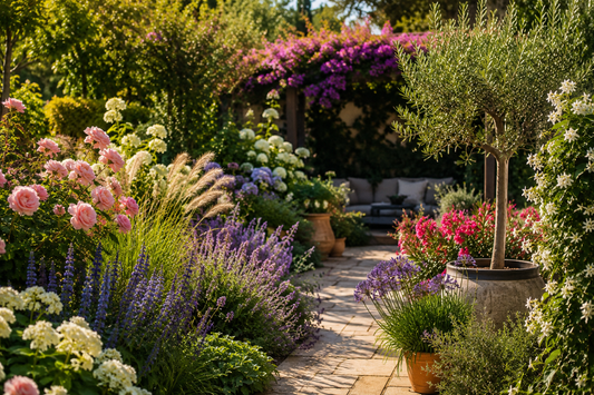 🎨 Hoe combineer je kleuren in de tuin? Van rustgevend blauw tot warme mediterrane tinten
