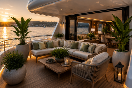 🛥️ Planten op een motorjacht — zo creëer je een groene en luxe sfeer aan boord