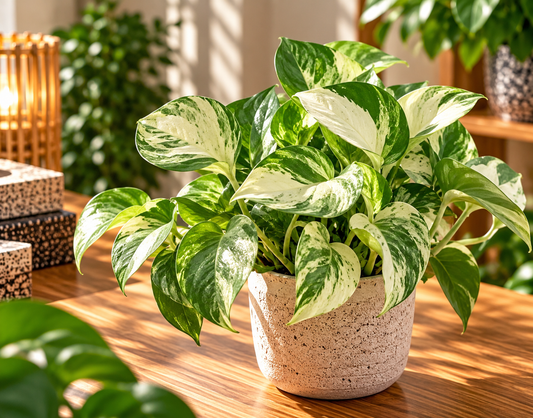 🤍 Epipremnum ‘Manjula’ – Groen-wit bonte kamerplant