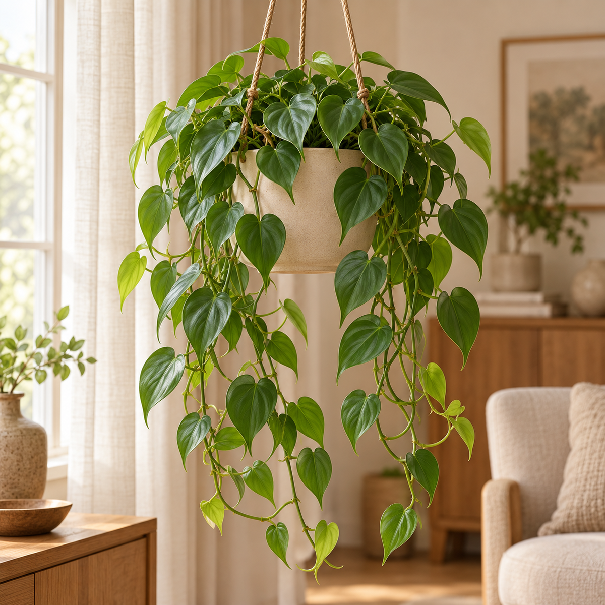 🌿 Philodendron Scandens | Makkelijke Hangplant voor Binnen