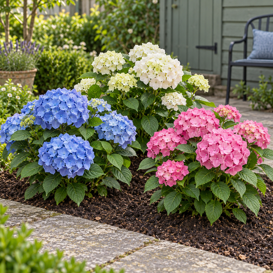 🌸 Hydrangea Endless Summer Mix | Blauw – Roze – Wit (3 Stuks)