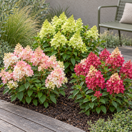 🌸 Hydrangea paniculata ‘Groundbreaker® Mix’ | Blush – Greeny – Ruby (3 Stuks)