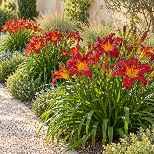 🌿 Hemerocallis 'Autumn Red' – Rode Daglelie | 3 stuks