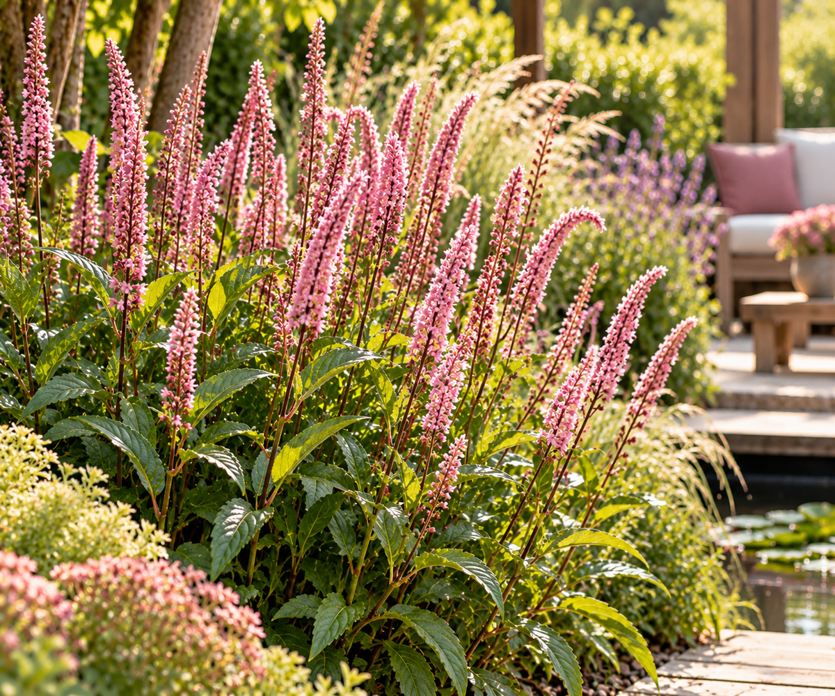 🌿 Persicaria amplexicaulis 'Rosea' – Roze Duizendknoop | 3 stuks
