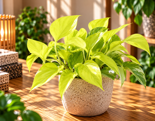 💛 Epipremnum ‘Champs Élysées’ – Limoengele kamerplant