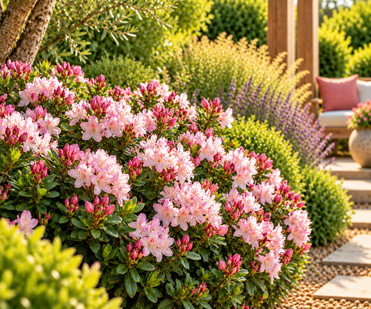 🌸 Dwerg Rhododendron ‘Bloombux Light Pink’ – Bloeiende Buxus