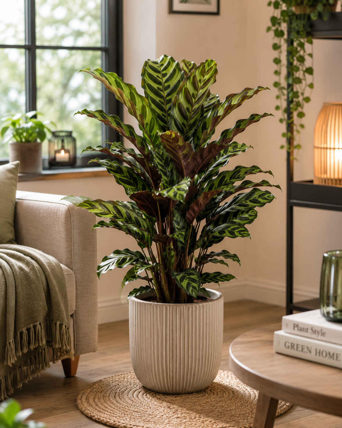 🌿 Calathea 'Compactstar' – Luchtzuiverende Kamerplant met Decoratief Blad