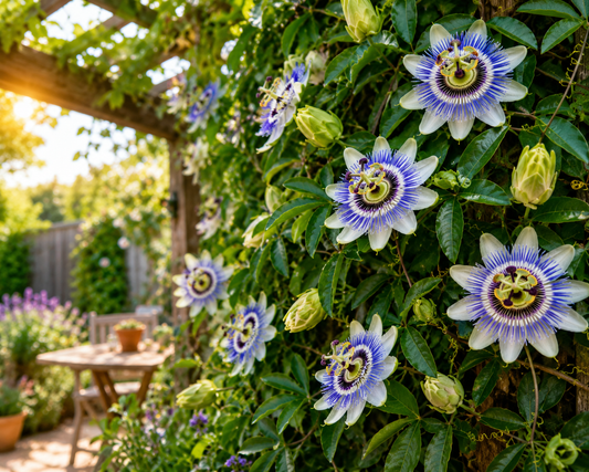 🌸 Passiflora caerulea – Winterharde Blauwe Passiebloem | Klimplant