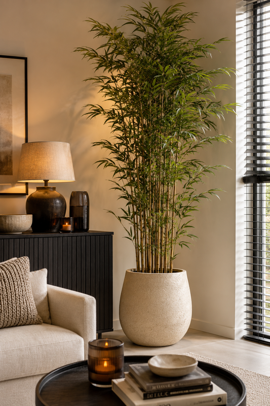 🎋 Kunst Bamboe Plant XL | Luxe Hoge Kunstplant voor Interieur
