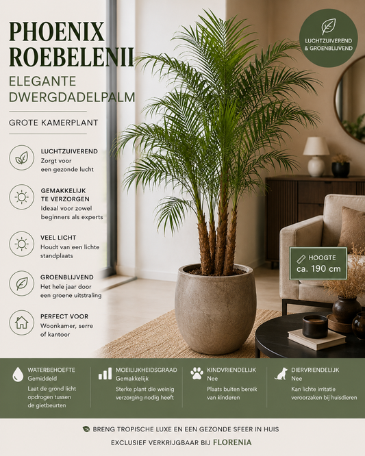 🌴 Phoenix Roebelenii – Elegante Dwergdadelpalm
