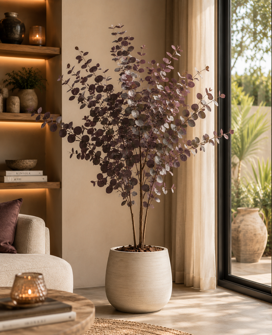 💜 Eucalyptus Purple – Kunst Eucalyptus Boom 120 cm