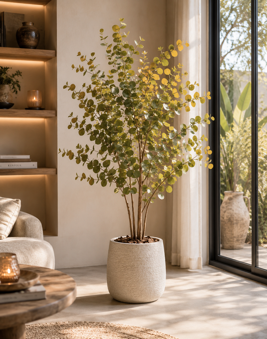 🌿 Eucalyptus Yellow – Kunst Eucalyptus Boom 125 cm