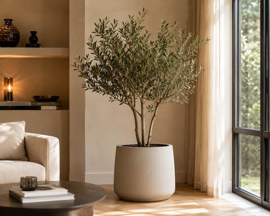 🪴 Jumbo Patt Beige Washed – Compacte Design Bloempot met Natuurlijke Uitstraling | D23 x H19 cm