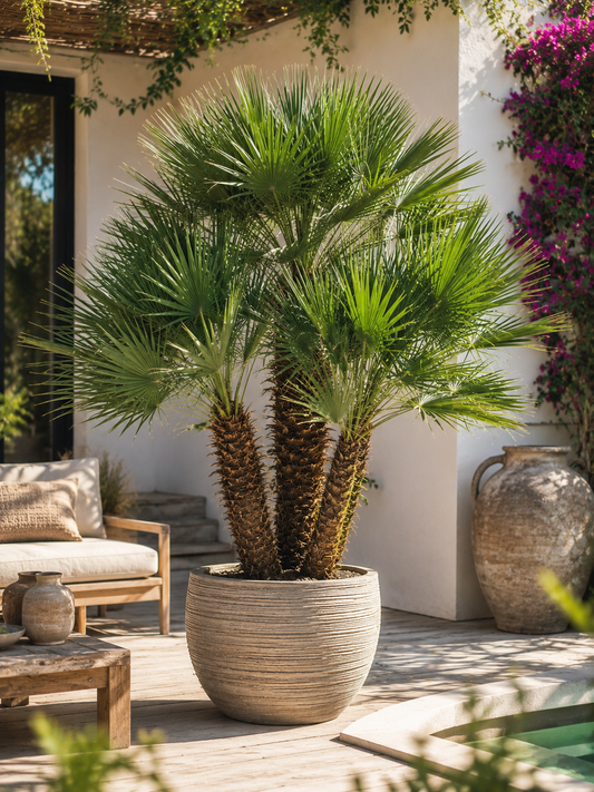 🌴 Chamaerops Humilis Multi Stam – Mediterrane Europese Dwergpalm
