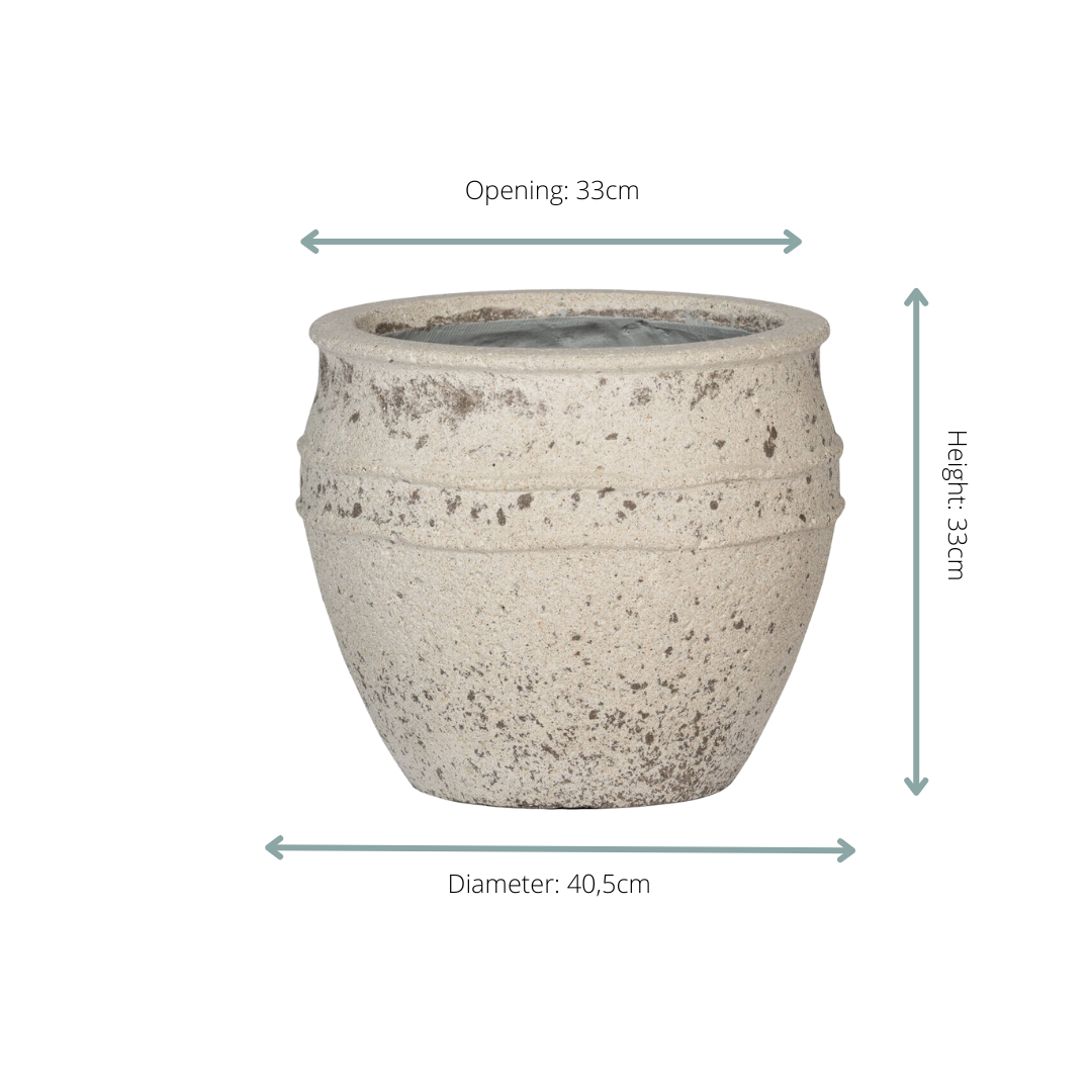 🪴 Pot Athena M Chalk White – D41 x H33 cm