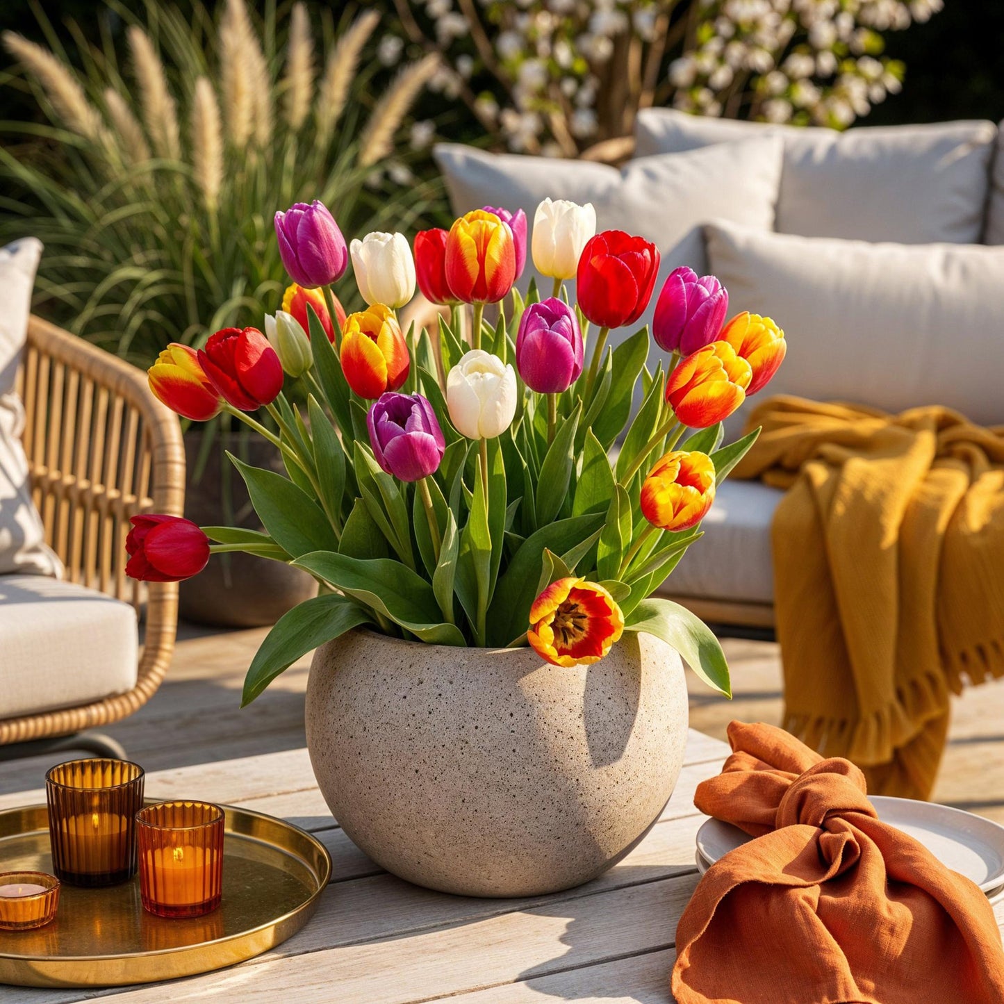 🌷 Tulp Triumph Mix – Kleurrijke Voorjaarsbloeiers (15 stuks)