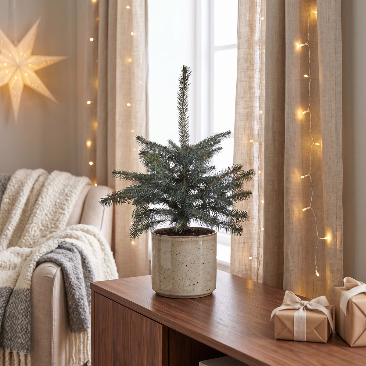 🎄 Picea pungens ‘Glauca’ – Blauwe spar voor een sfeervolle kerst