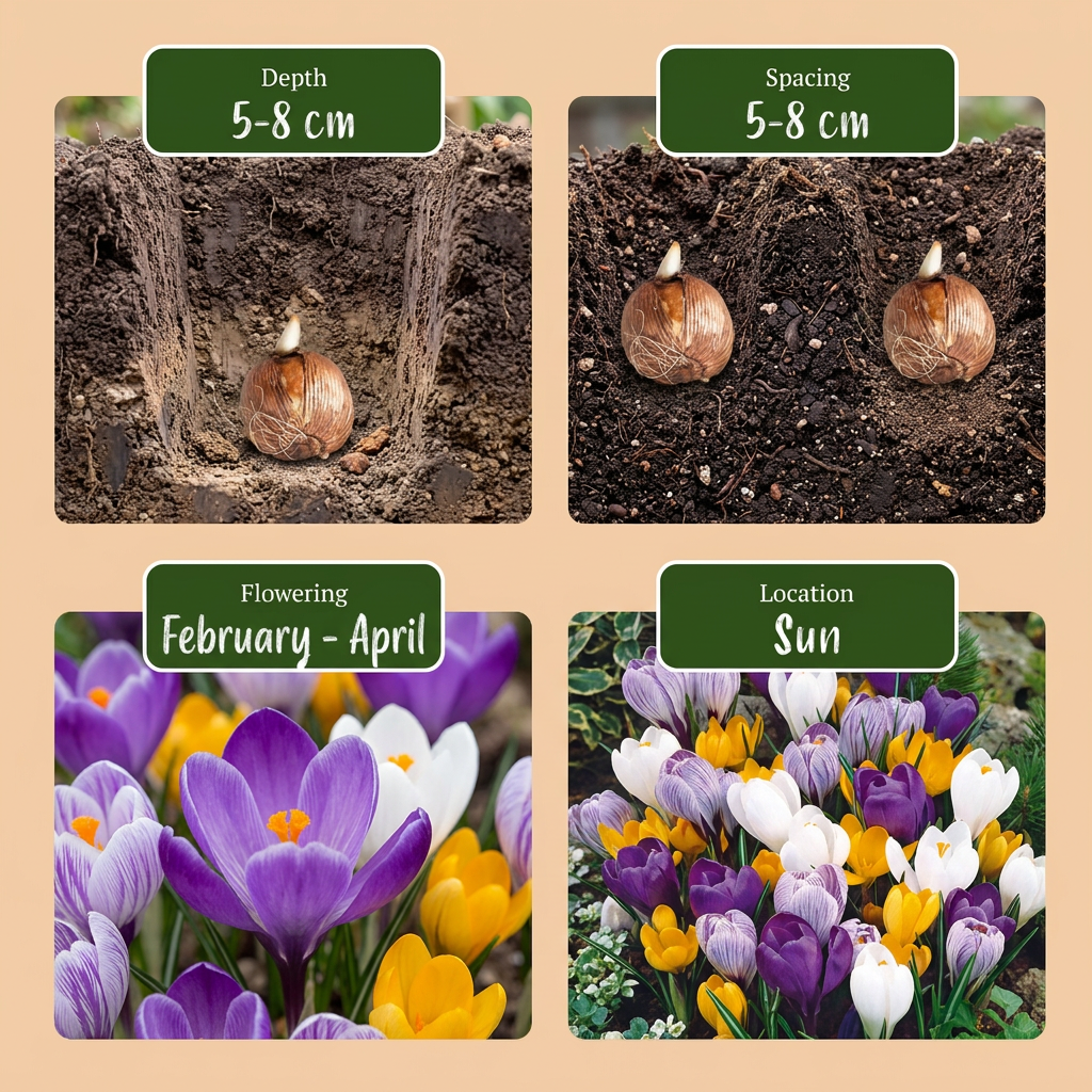 🌸 Crocus Large Flowering Mix – Grootbloemige krokus mix (240 stuks)