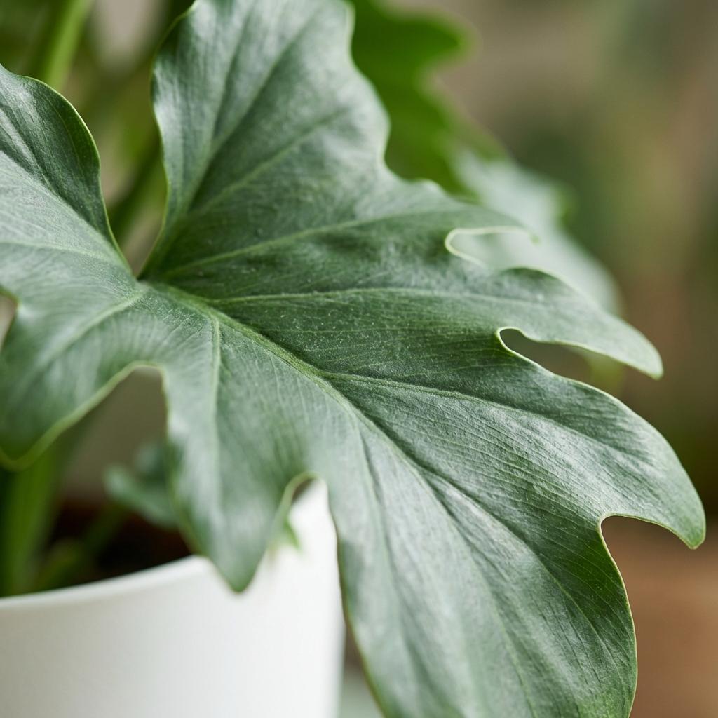 🌿 Philodendron ‘Lickety Split’ | Volle Kamerplant met Witte Pot