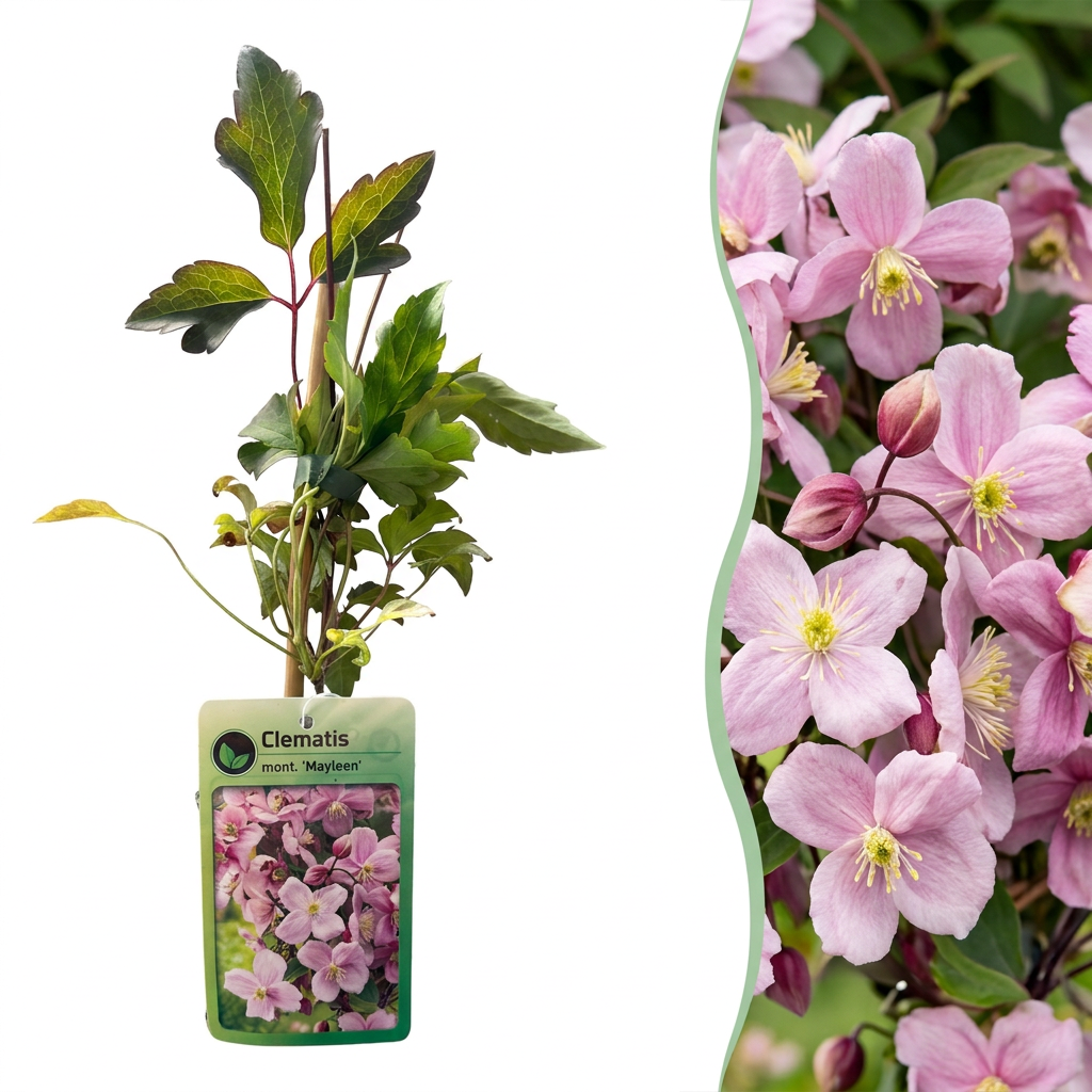 🌸 Clematis montana ‘Mayleen’ – Bergclematis – Lichtroze klimplant