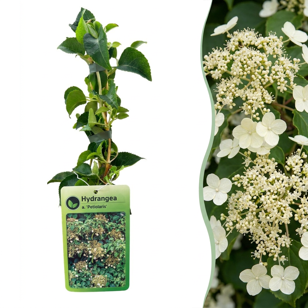 🤍 Hydrangea anomala subsp. petiolaris – Klimhortensia – Witte klimplant