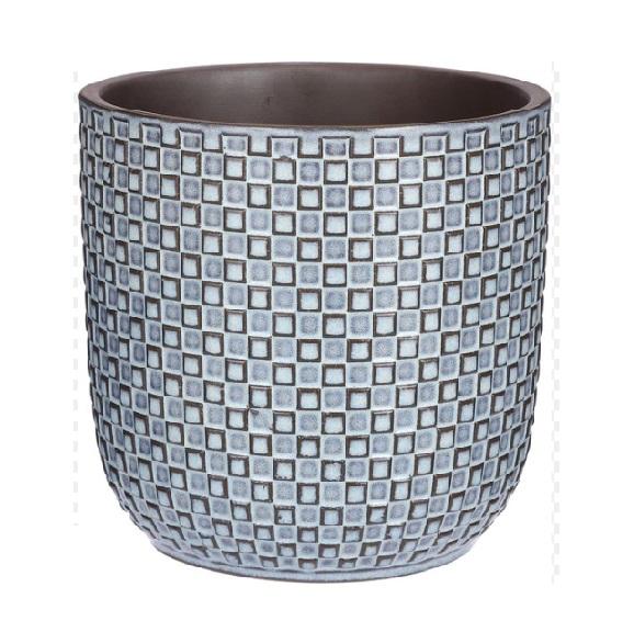🪴 Pot Relief Blauw – D13,5 cm