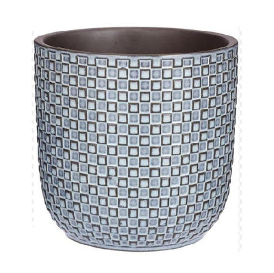 🪴 Pot Relief Blauw – D13,5 cm