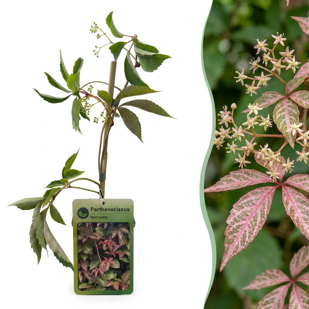 🍁 Parthenocissus henryana – Chinese wingerd – Klimplant