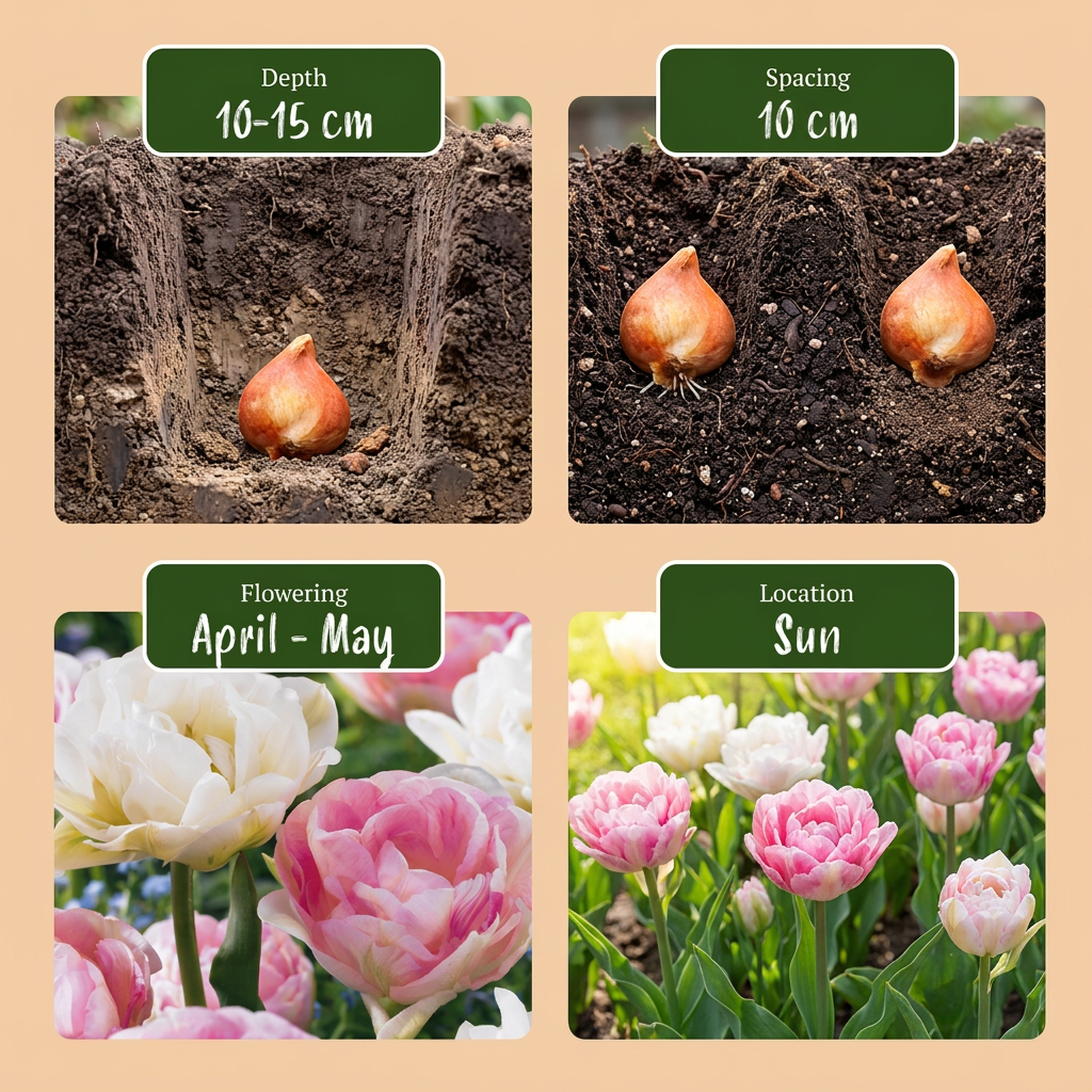 🌷 Tulipa Double Sensation – Gevulde tulp | (24 stuks)