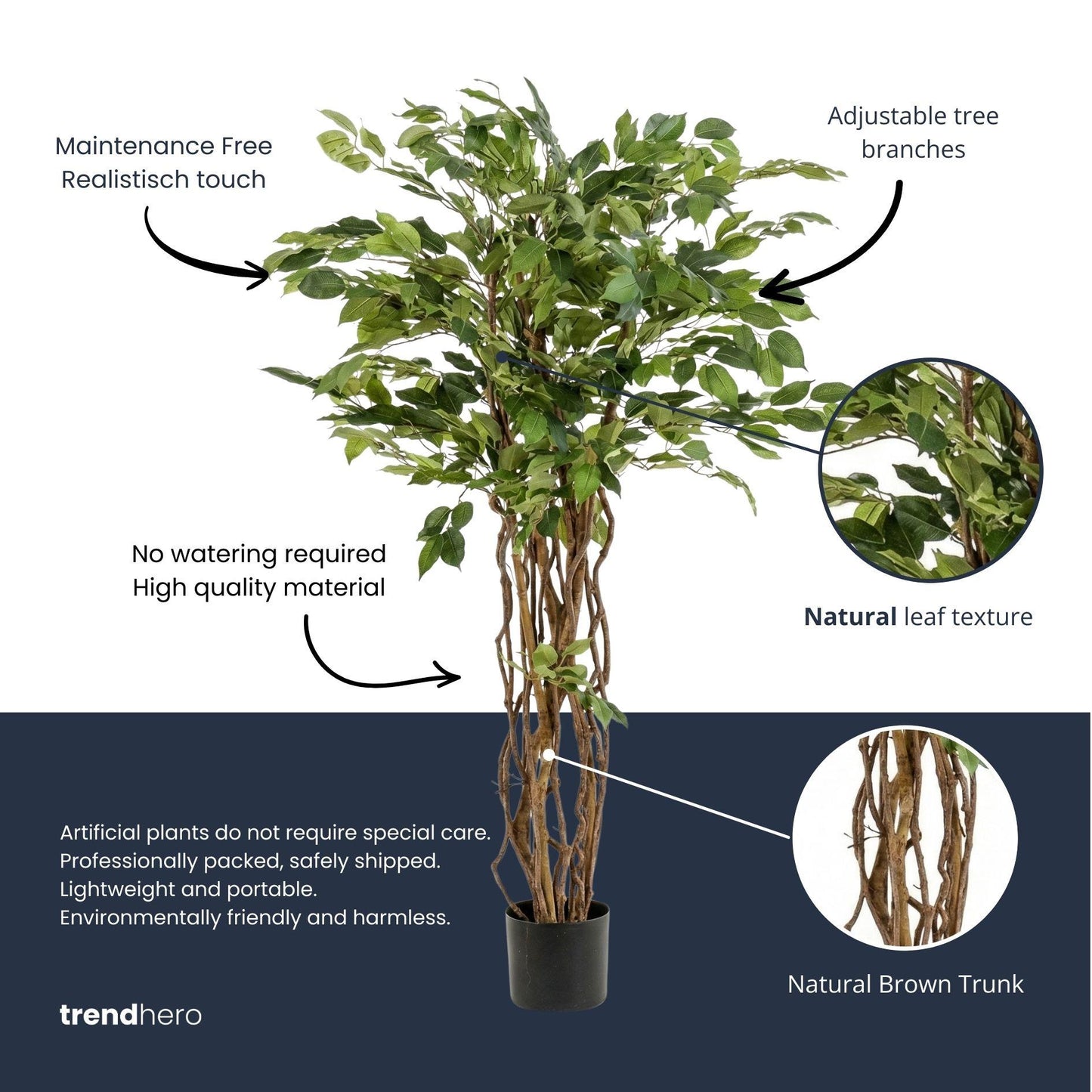 🌿 Kunst Ficus Liana – Decoratieve Kunstboom