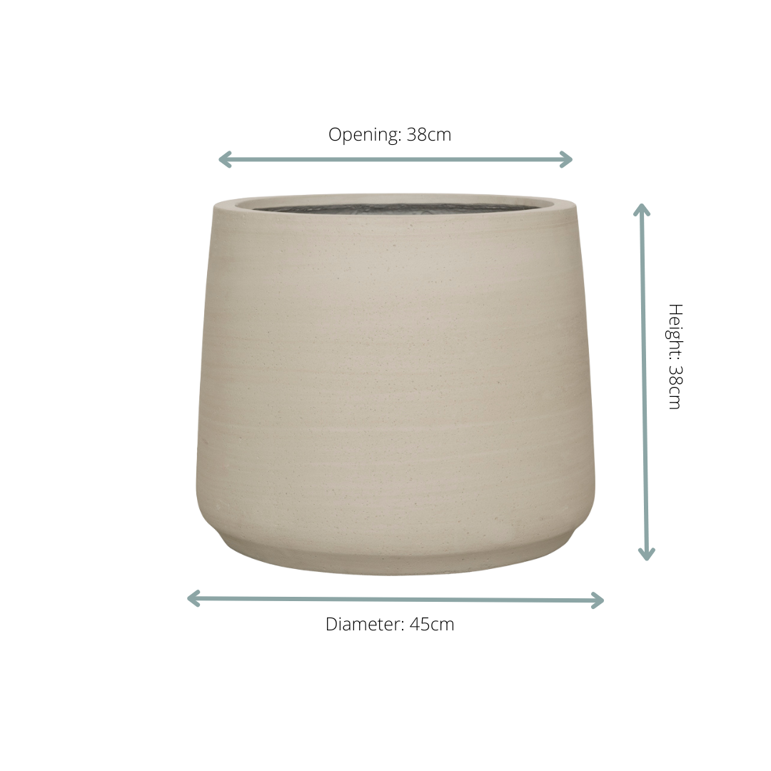 🪴 Jumbo Patt Beige Washed – D45 x H38 cm