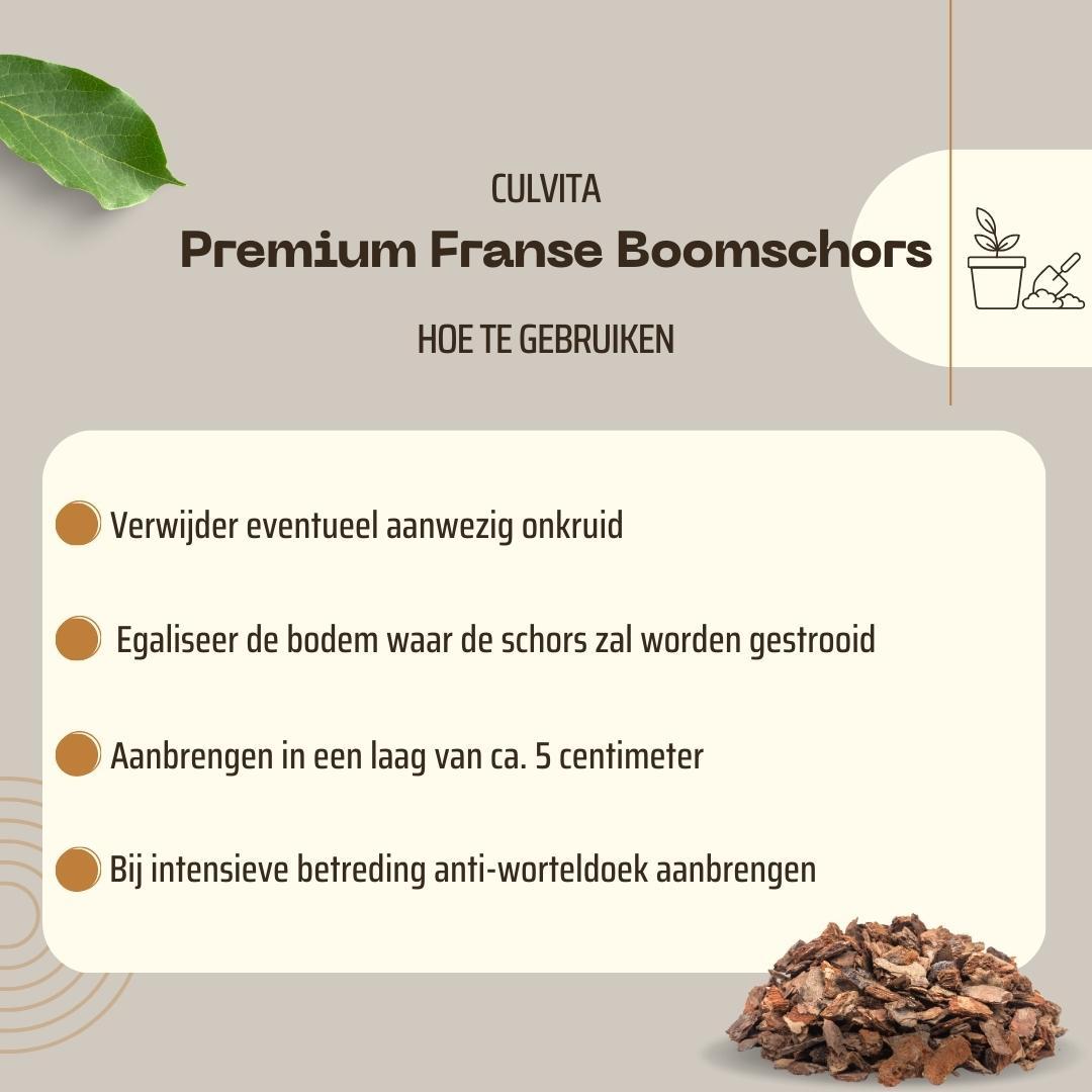 🌿 Culvita Premium Franse Boomschors 30-40 mm | Sierschors & Bodembedekker 40L