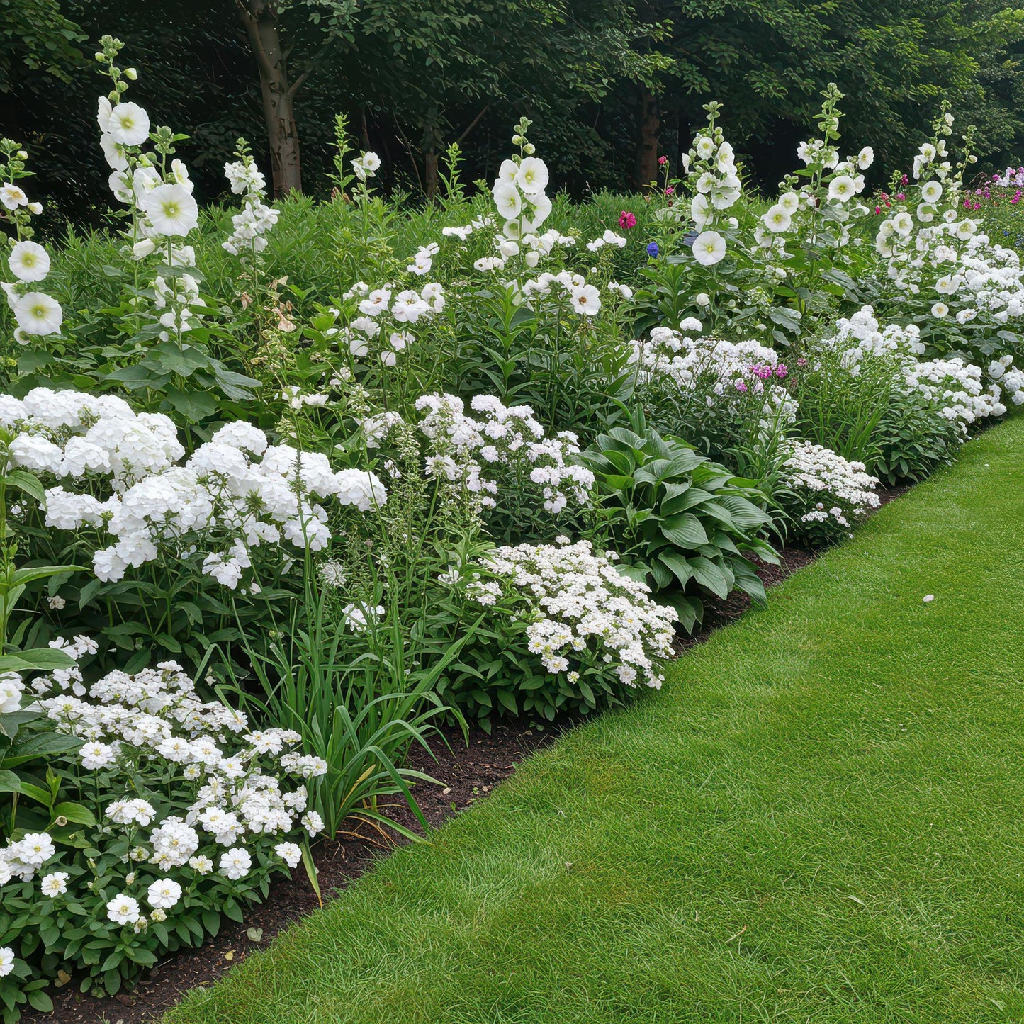 🤍 Borderpakket Witte Bloemen – 24 Vaste planten | ±3 m²