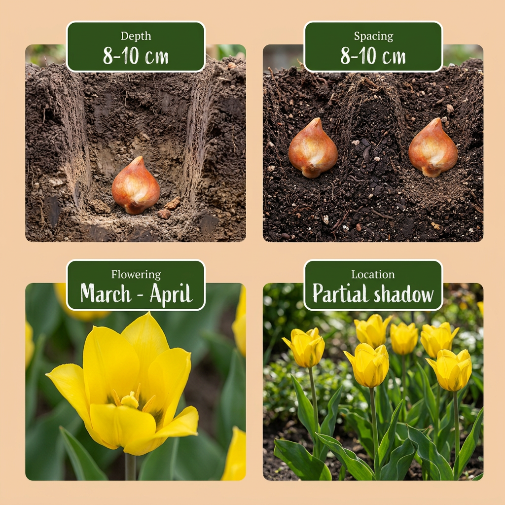 🌷 Tulipa sylvestris – Bostulp | (40 stuks)