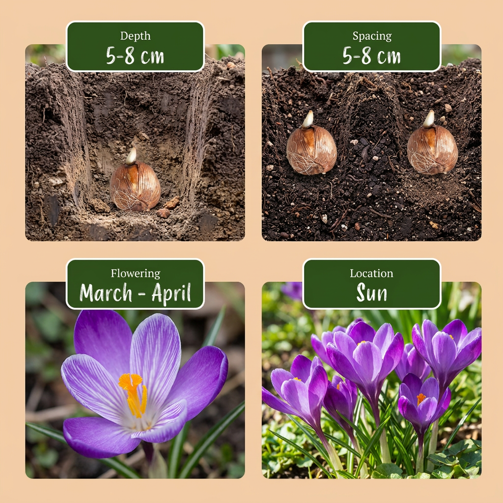 💜 Crocus Ruby Giant – Paarse krokus (400 stuks)