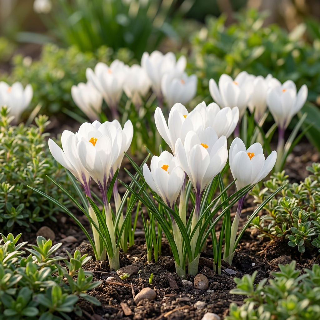 🤍 Crocus White – Witte krokus (240 stuks)