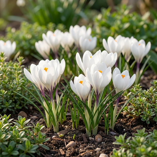 🤍 Crocus White – Witte krokus (240 stuks)