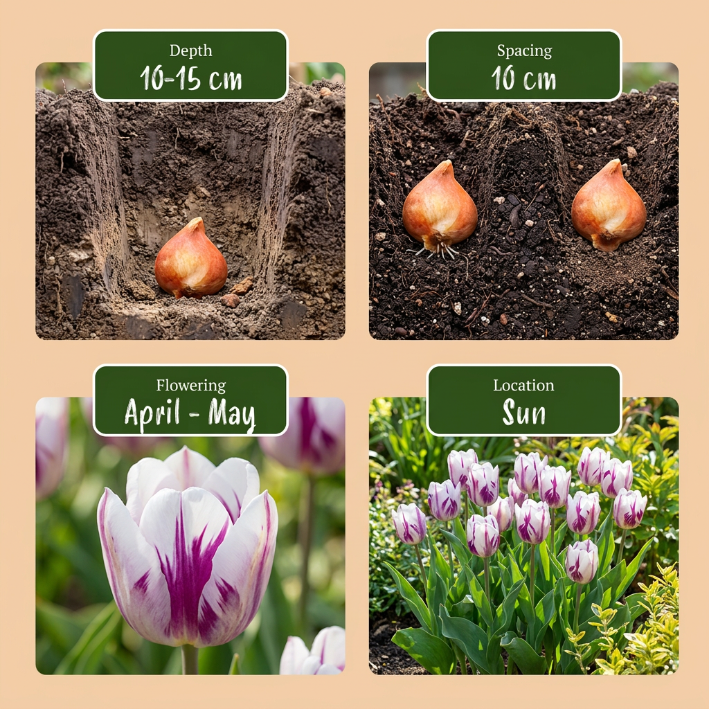 🌷 Tulipa Flaming Flag – Tulp Vlammende Vlag (120 stuks)