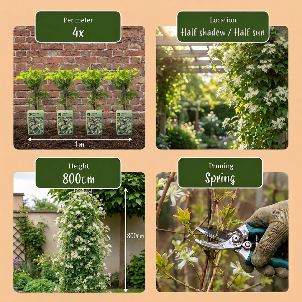 🤍 Clematis vitalba – Bosrank – Witte inheemse klimplant