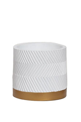 🪴 Pot Groovy White Matte – D13 cm