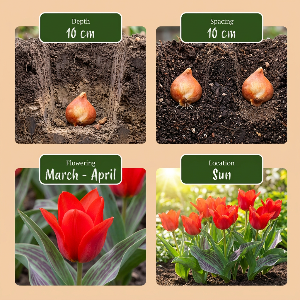 🌷 Tulipa Greigii Red – Rode Greigii-tulp (30 stuks)