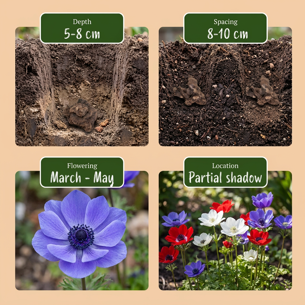 🌸 Anemone de Caen Mix – Klaproosanemoon | (60 stuks)
