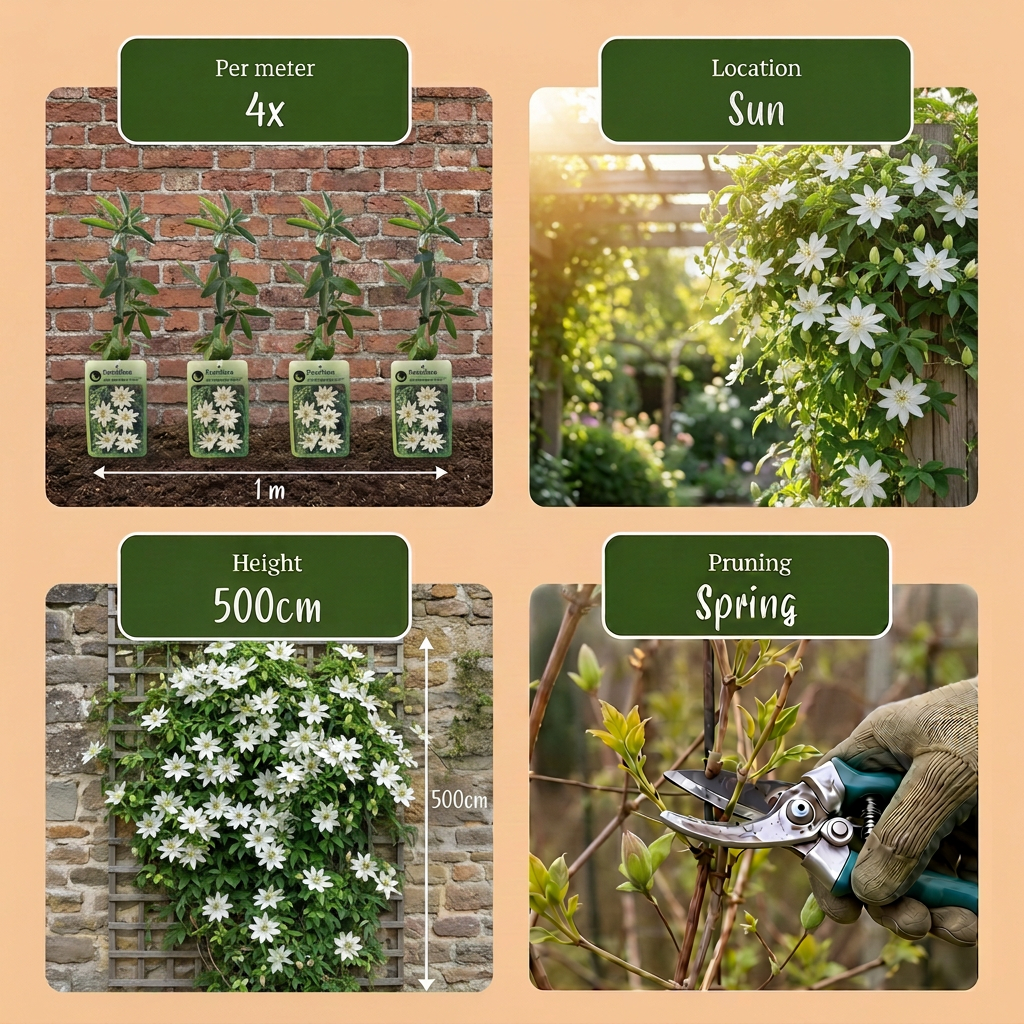 🤍 Passiflora caerulea ‘Constance Eliott’ – Witte passiebloem – Klimplant