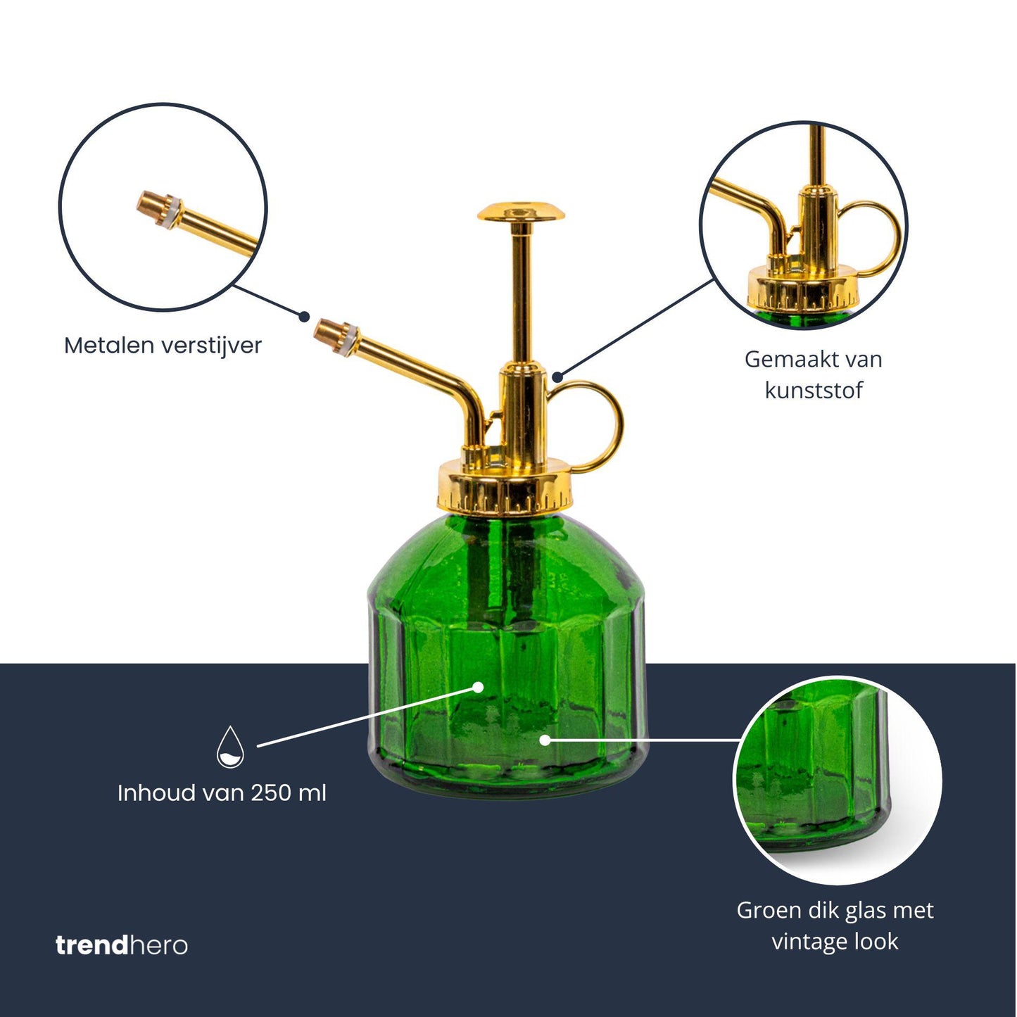Plantenspuit 💧 | Groen Glas – 250 ml
